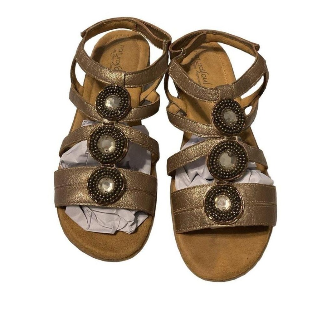 NATURAL SOUL  Ballina Brown Strappy  Sandals Womens‎ Size 9.5